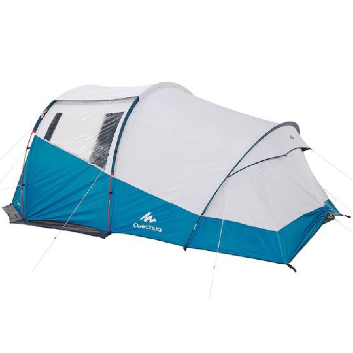 Camping Tent With Poles Arpenaz 4.1 F&B 4 Persons 1 Bedroom