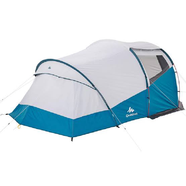 Camping Tent With Poles Arpenaz 4.1 F&B 4 Persons 1 Bedroom