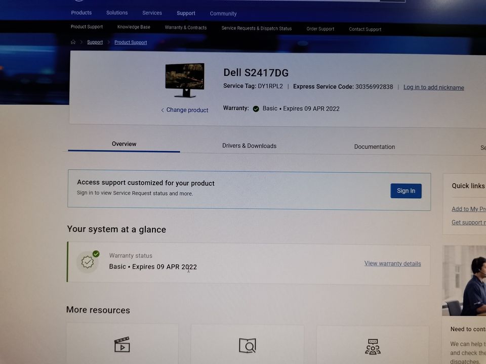 Dell S2417DG Gaming Monitor Nvidia G-Sync