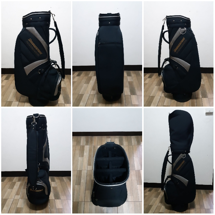 full set of golf clubs in bag