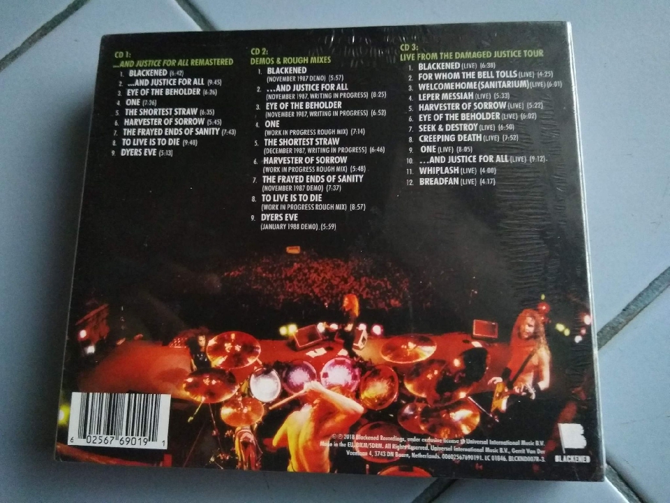 9.9 Metallica อัลบั้ม And Justice For All (3CD) แผ่นซีล Import จัดสงฟรี