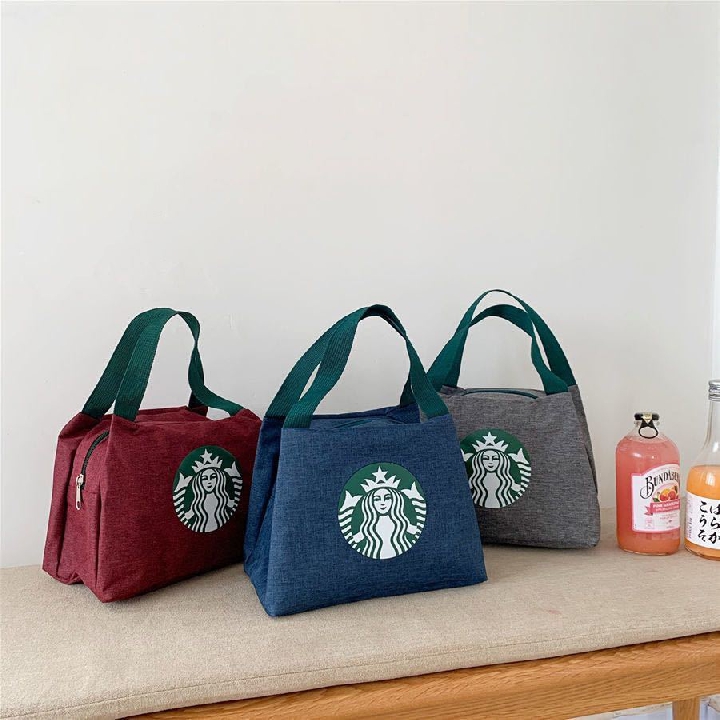 กระเป๋าถือ Starbucks Japan สามสี (แดง น้ำเงิน เทา)