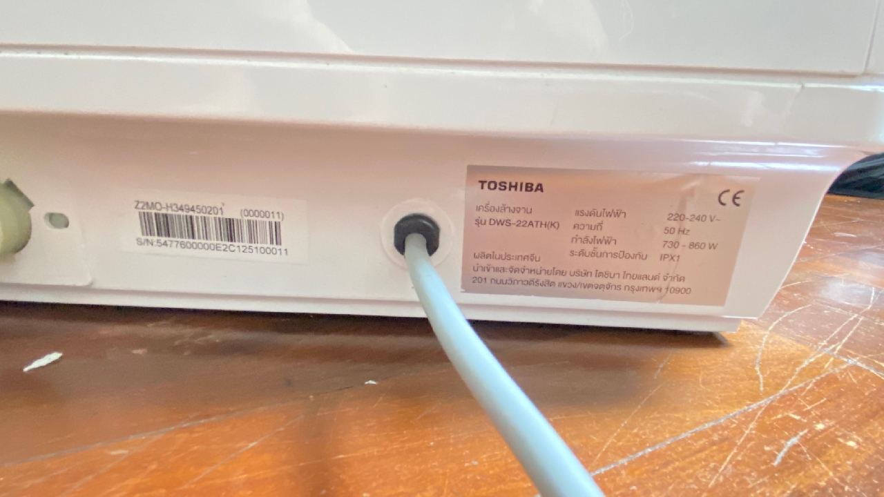 ขาย เครื่องล้างจาน Toshiba DWS-22ATH(K) สีขาว มือ 2