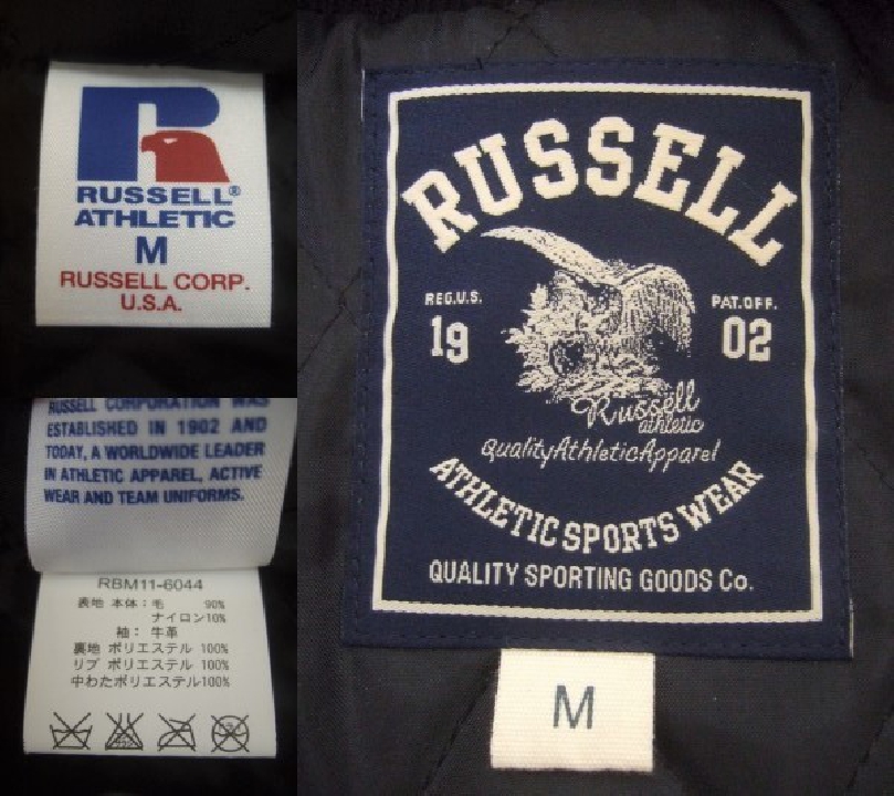 เสื้อแจ็คเก็ต RUSSELL ATHLETTIC Russell  สีดำ x สีขาวไซส์ M