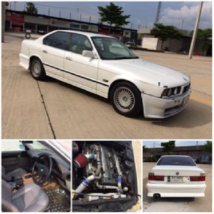 BMW E34 พร้อม ทะเบียนสวย 4555 ซีรี่5 E34 525IA 1JZ GTE ออโต้ (โบคู่) Y1993
