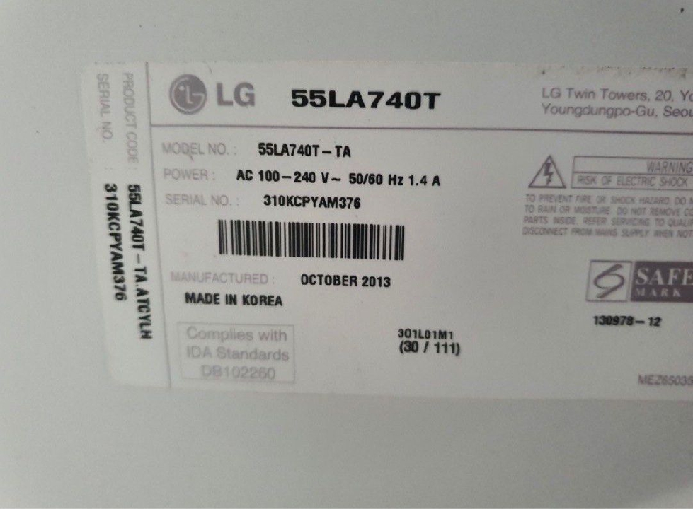 LG SMART TV 55 นิ้ว รุ่น 55LA740T ไม่มีตำหนิ แต่ไม่มีกล่อง ขาย 5,500 บาท   ได้ปกติทุกอย่าง เชื่อมต่อเน็ต