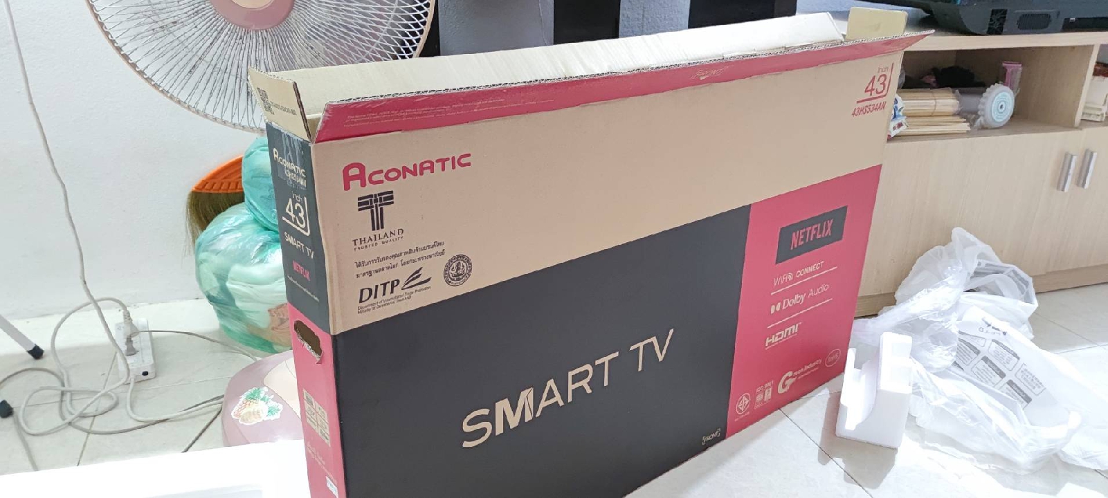 TV Smart Full HD 43" ทีวี Aconatic รุ่น 43HS534AN ACONATIC TV FHD LED (43", Smart)