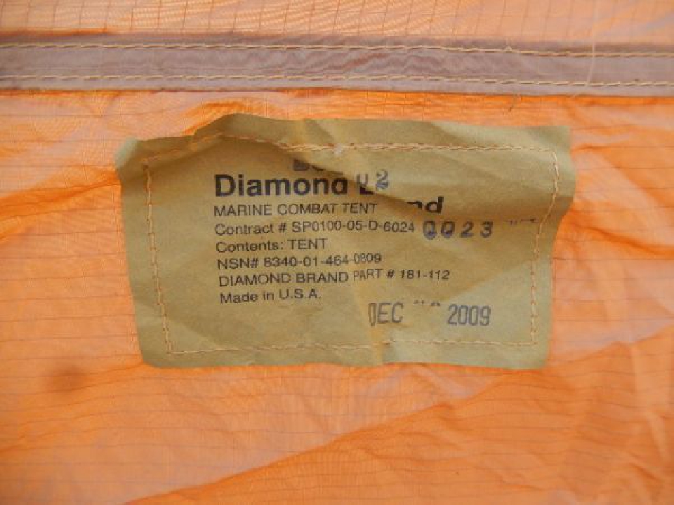 Combat Tent Diamond Company Tent US Army  Outdoor