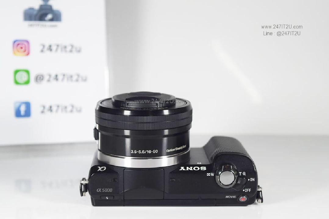ขายกล้อง Sony A5000 + เลนส์16-50mm f/3.5-5.6 สีดำ ยกกล่อง