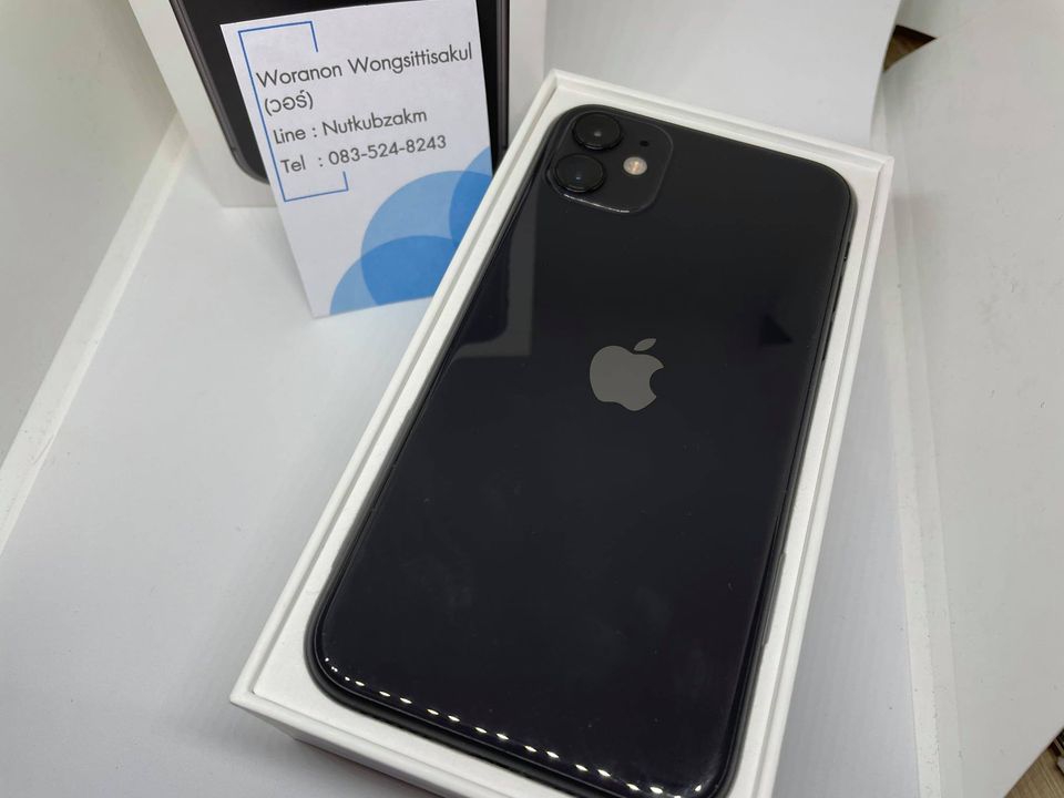 iPhone 11 64GB สีดำ ศูนย์ไทย สภาพสวยๆ แบต 85%