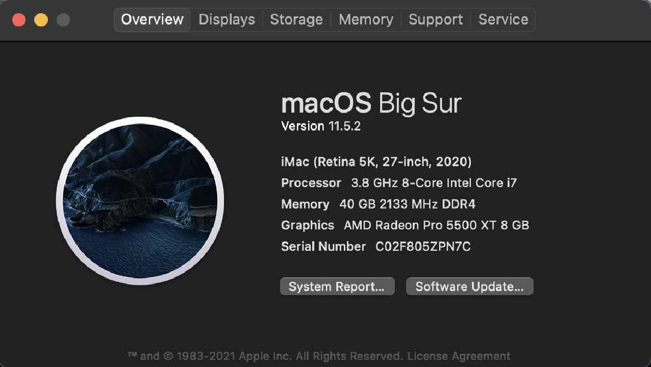 iMac Retina 5K 27-inch 2020 สภาพใหม่อัพแรมและSSD ประกันถึงปี2567